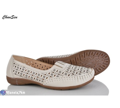 Туфлі жіночі на літо (8 пар р.37-42) бежевий  "Chunsen"