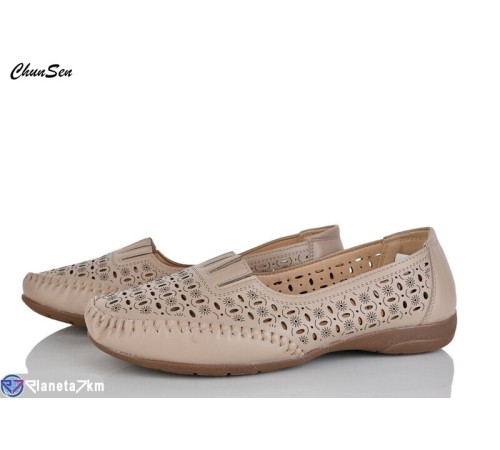 Туфлі жіночі на літо (8 пар р.37-42) коричневий  "Chunsen"