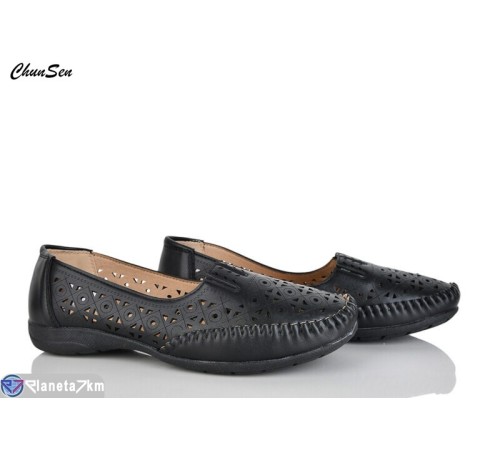 Туфлі жіночі на літо (8 пар р.37-42) чорний  "Chunsen"