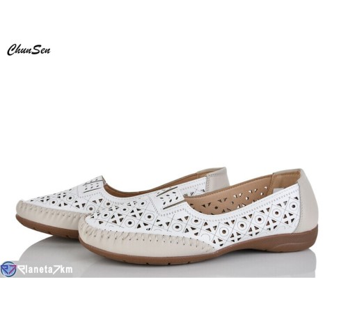 Туфлі жіночі на літо (8 пар р.37-42) білий  "Chunsen"