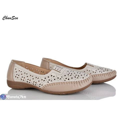 Туфлі жіночі на літо (8 пар р.37-42) бежевий  "Chunsen"