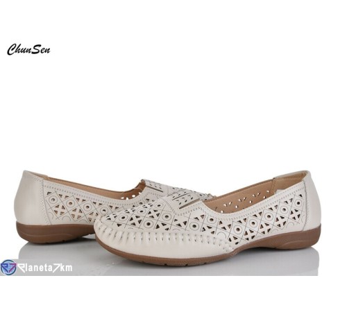 Туфлі жіночі на літо (8 пар р.37-42) бежевий  "Chunsen"