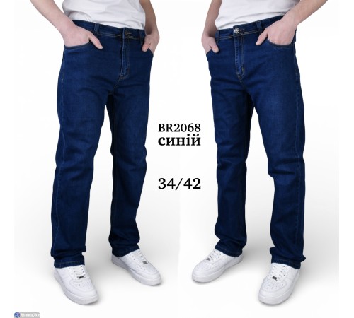 Джинси чоловічі на весну/осінь (8 шт. р.сетка 34-42) синій  "Graf"