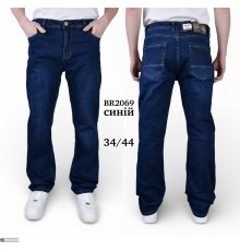 Джинси чоловічі на весну/осінь (8 шт. р.сетка 34-44) синій  "Graf"