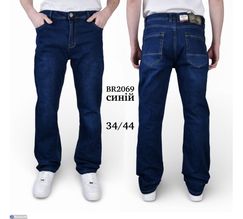 Джинси чоловічі на весну/осінь (8 шт. р.сетка 34-44) синій  "Graf"