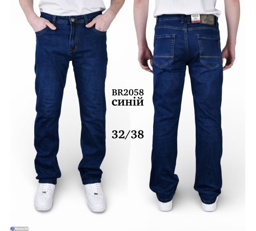 Джинси чоловічі на весну/осінь (8 шт. р.сетка 32-38) синій  "Graf"