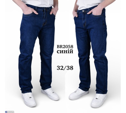 Джинси чоловічі на весну/осінь (8 шт. р.сетка 32-38) синій  "Graf"