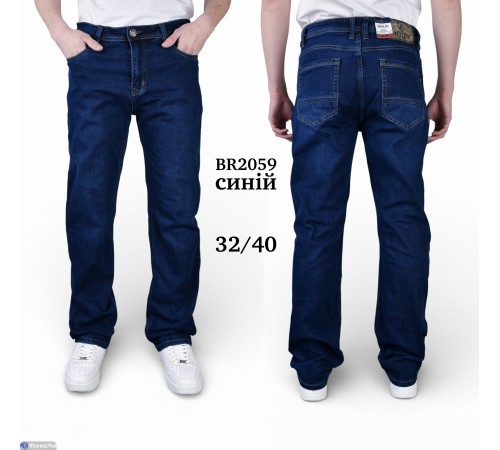 Джинси чоловічі на весну/осінь (8 шт. р.сетка 32-40) синій  "Graf"