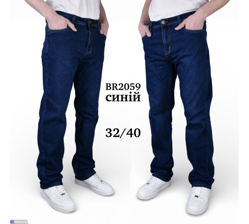 Джинси чоловічі на весну/осінь (8 шт. р.сетка 32-40) синій  "Graf"