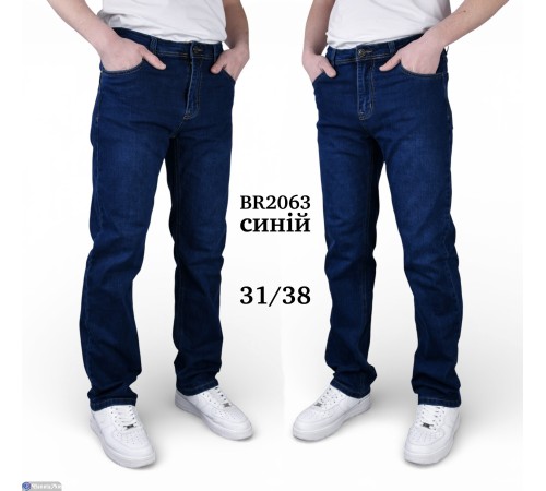 Джинси чоловічі на весну/осінь (8 шт. р.сетка 31-38) синій  "Graf"