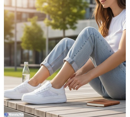 Кросівки жіночі на літо (8 пар р.36-41) білий  "Fudian"