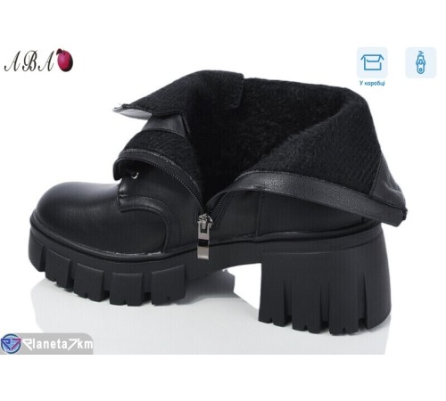Черевики жіночі (8 пар р.36-41) чорний  "Aba"