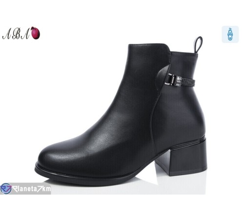 Черевики жіночі (8 пар р.37-41) чорний  "Aba"