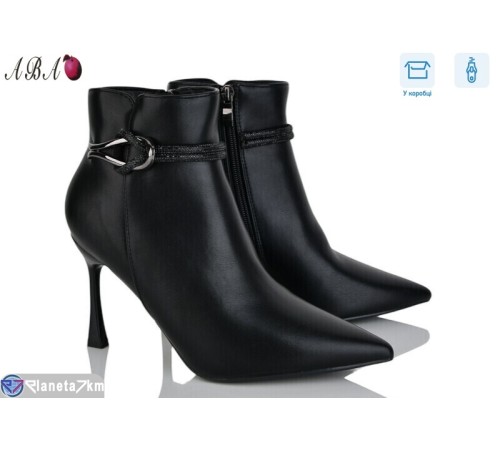 Черевики жіночі (8 пар р.36-40) чорний  "Aba"