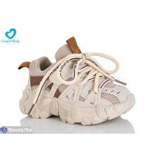 Дитячі кросівки на весну/осінь (7 пар р.21-25) бежевий  "Comfort-baby"