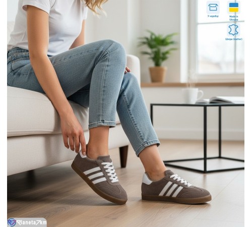 Кросівки жіночі на весну/осінь (6 пар р.36-41) коричневий  "FOX"