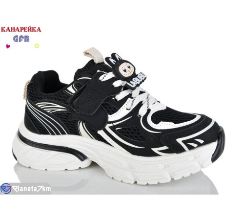 Дитячі кросівки на весну/осінь (8 пар р.32-37) чорний  "GFB-Канарейка"