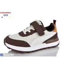 Дитячі кросівки на весну/осінь (8 пар р.32-37) коричневий  "GFB-Канарейка"