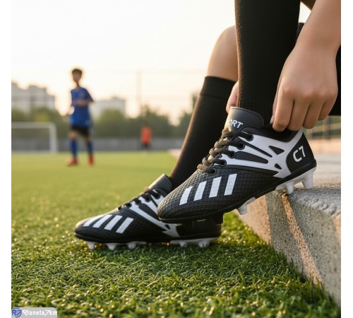 Футбольне взуття дитяче на весну/осінь (12 пар р.31-36) чорний  "HIGULA"