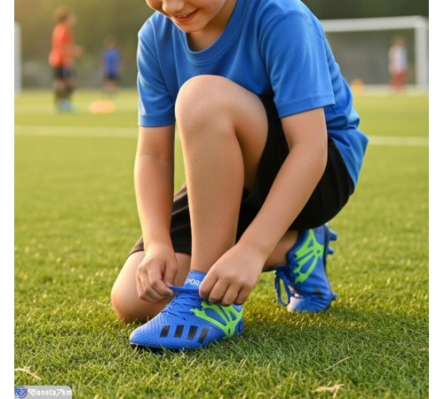 Футбольне взуття дитяче на весну/осінь (12 пар р.31-36) синій  "HIGULA"