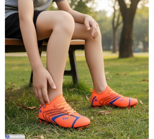 Футбольне взуття дитяче на весну/осінь (12 пар р.36-41) оранжевий  "HIGULA"