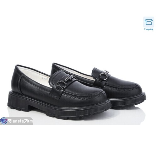 Дитячі туфлі на весну/осінь (8 пар р.31-37) чорний  "Vitta"