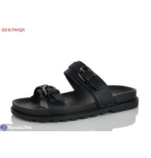 Шлепки жіночі на літо (8 пар р.36-41) чорний  "QQ&Панда"