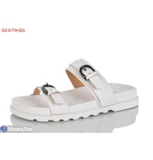 Шлепки жіночі на літо (8 пар р.36-41) білий  "QQ&Панда"