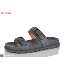 Шлепки жіночі на літо (8 пар р.36-41) сірий  "QQ&Панда"