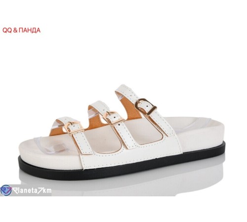 Шлепки жіночі на літо (8 пар р.36-41) білий  "QQ&Панда"