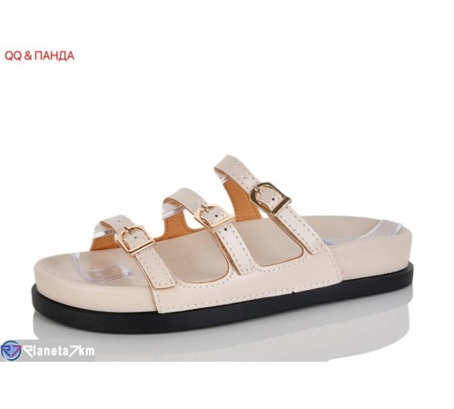 Шлепки жіночі на літо (8 пар р.36-41) бежевий  "QQ&Панда"