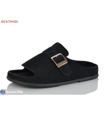 Шлепки жіночі на літо (8 пар р.36-41) чорний  "QQ&Панда"