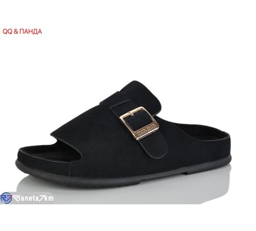 Шлепки жіночі на літо (8 пар р.36-41) чорний  "QQ&Панда"