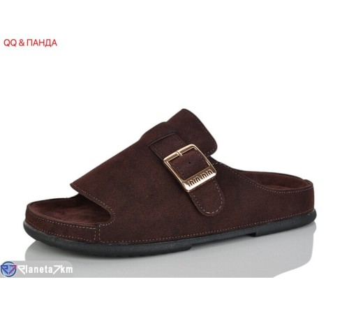 Шлепки жіночі на літо (8 пар р.36-41) коричневий  "QQ&Панда"