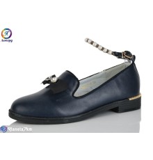 Дитячі туфлі на весну/осінь (8 пар р.32-37) синій  "Леопард"