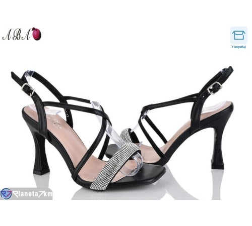 Босоніжки жіночі на літо (8 пар р.36-40) чорний  "Aba"