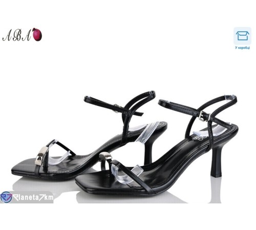 Босоніжки жіночі на літо (8 пар р.36-41) чорний  "Aba"