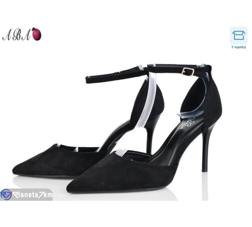 Туфлі жіночі на літо (6 пар р.36-40) чорний  "Aba"