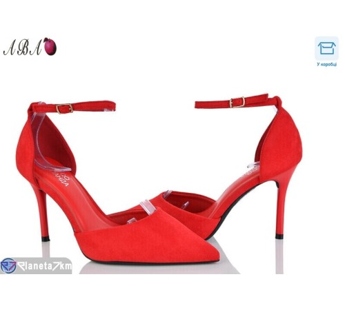 Туфлі жіночі на літо (6 пар р.36-40) червоний  "Aba"