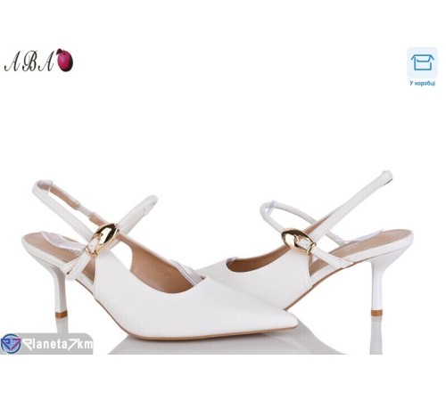 Туфлі жіночі на літо (6 пар р.36-40) білий  "Aba"