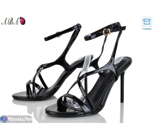 Босоніжки жіночі на літо (6 пар р.36-41) чорний  "Aba"