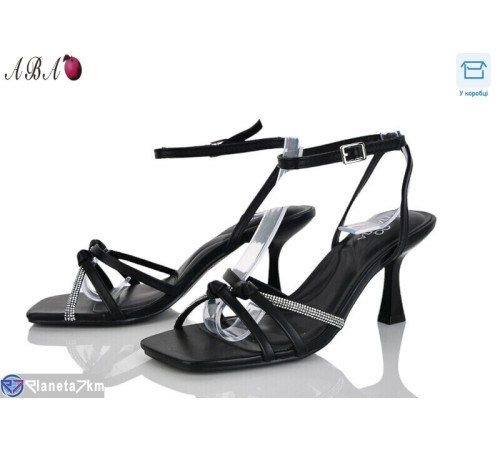 Босоніжки жіночі на літо (6 пар р.36-40) чорний  "Aba"