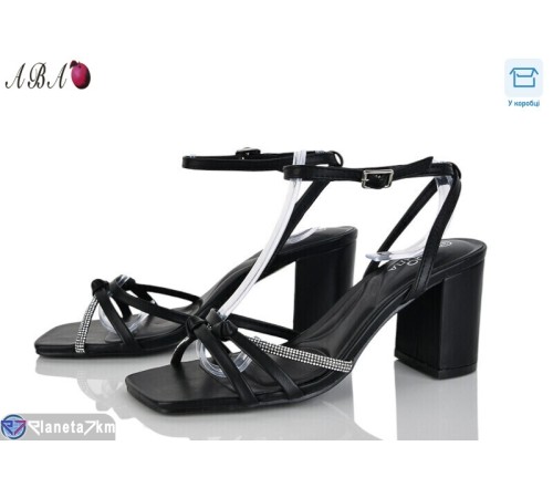 Босоніжки жіночі на літо (6 пар р.36-40) чорний  "Aba"