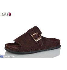 Шлепки жіночі на літо (8 пар р.36-41) коричневий  "Aba"