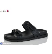 Шлепки жіночі на літо (8 пар р.36-41) чорний  "Aba"