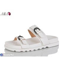 Шлепки жіночі на літо (8 пар р.36-41) білий  "Aba"