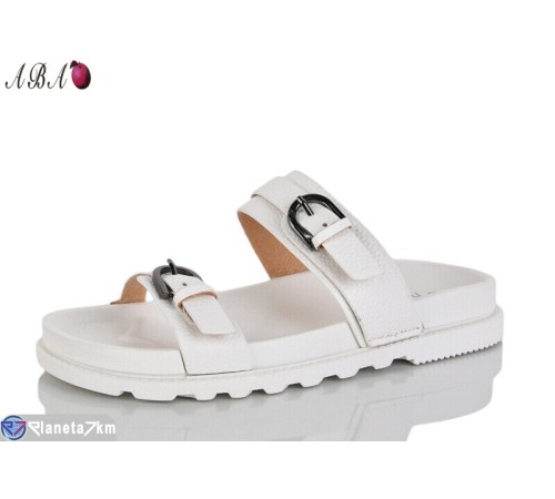 Шлепки жіночі на літо (8 пар р.36-41) білий  "Aba"