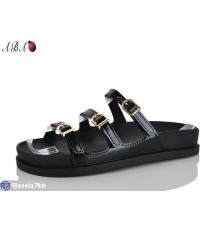 Шлепки жіночі на літо (8 пар р.36-41) чорний  "Aba"