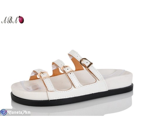 Шлепки жіночі на літо (8 пар р.36-41) білий  "Aba"