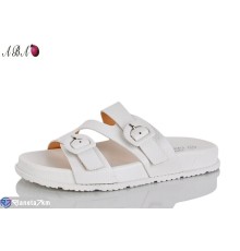 Шлепки жіночі на літо (8 пар р.36-41) білий  "Aba"